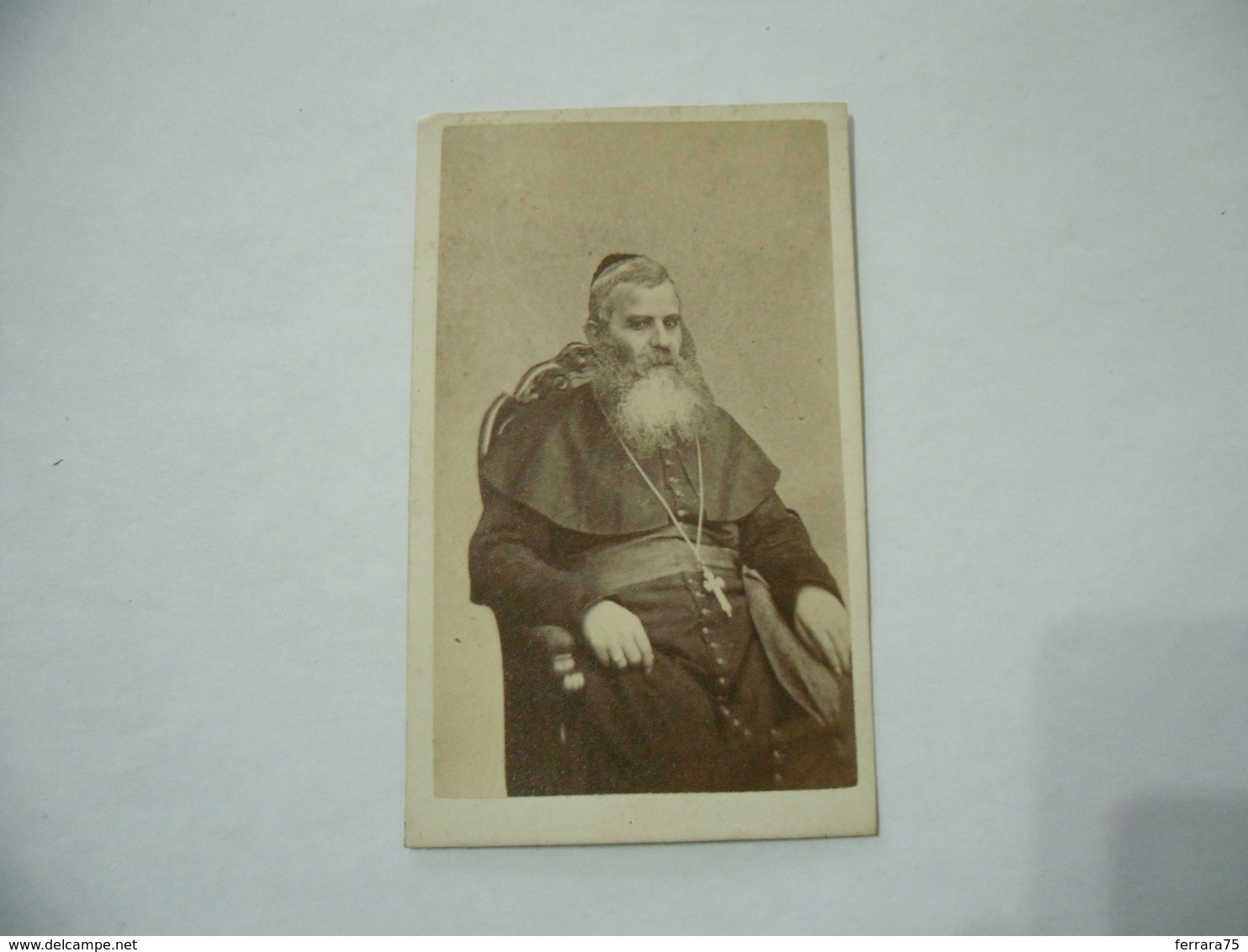 CDV FOTO RITRATTO VESCOVO SACERDOTE PARROCO PRETE. - Altri & Non Classificati