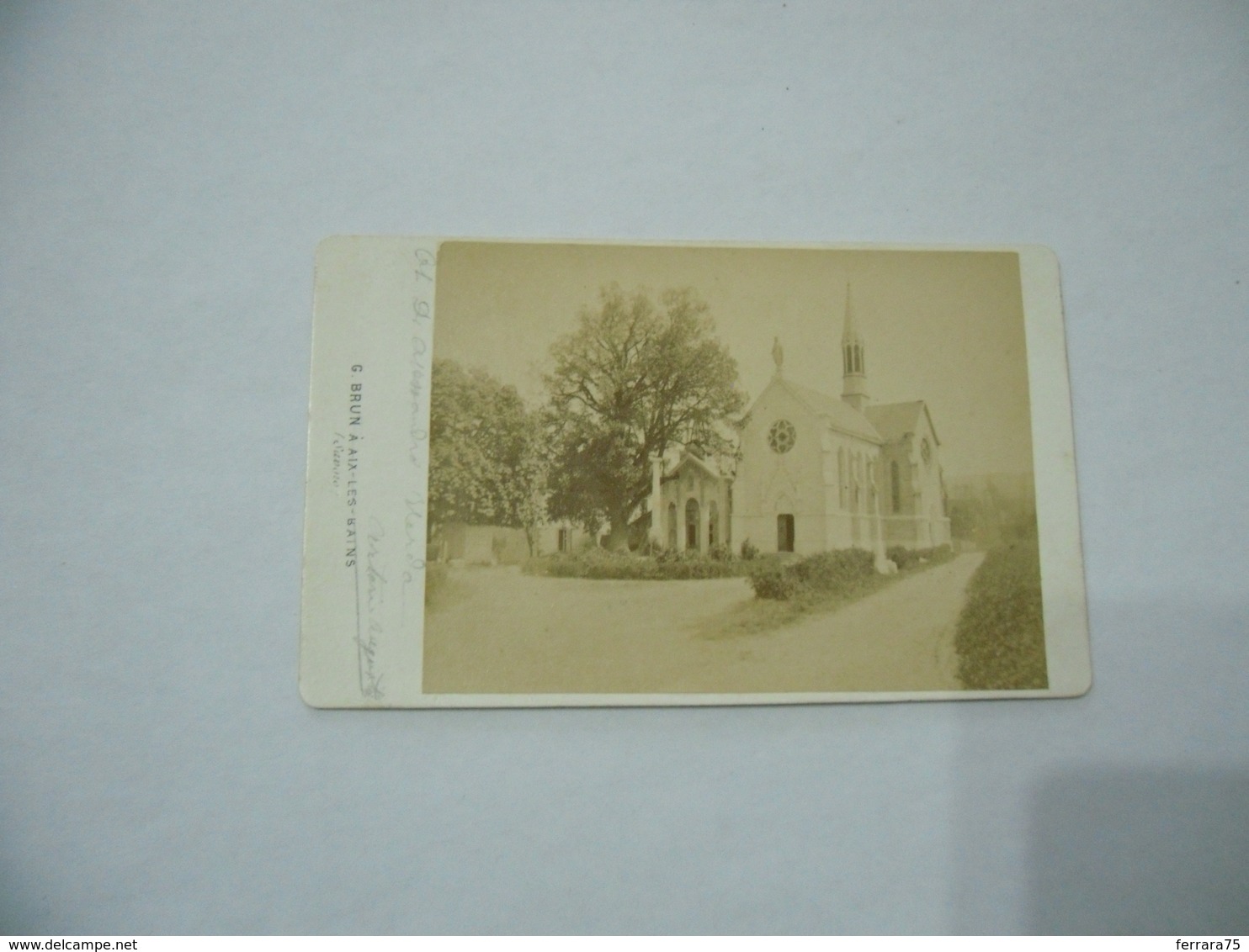 CDV FOTO RITRATTO CHIESA PELEGRINAGE DE NOTRE DAME DE L'AUMONE CHAPELLE. - Altri & Non Classificati