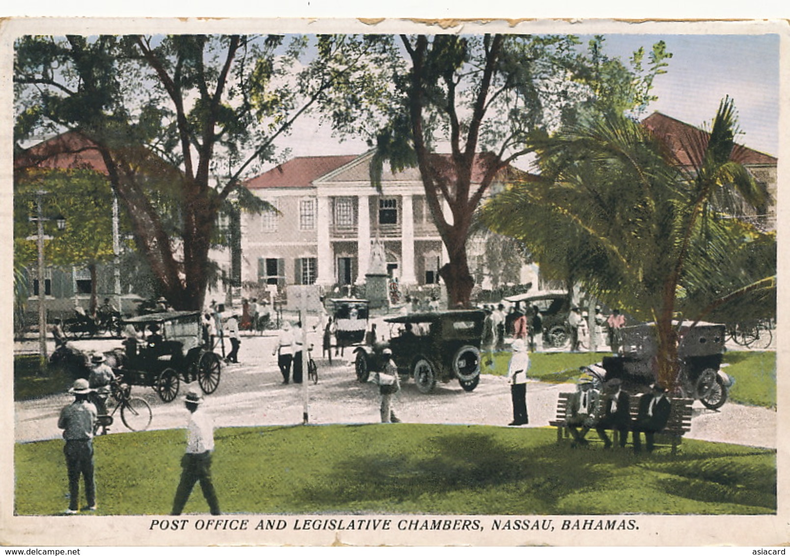 Nassau Bahamas Post Office And Legislative Chambers  Edit Sands  P. Used 1937 - Bahamas