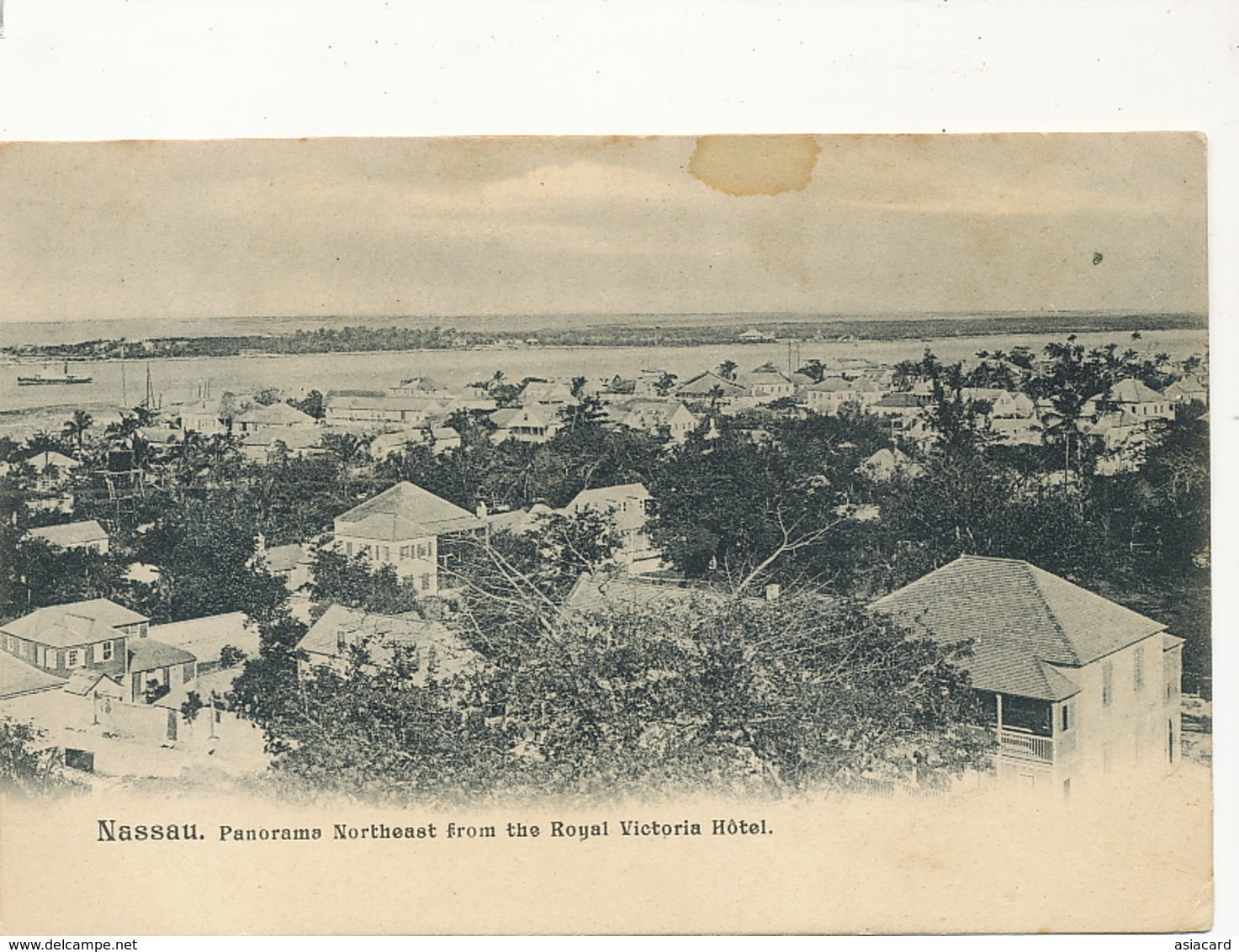 Nassau Bahamas   Panorama Northeast From The Royal Victoria Hotel Undivided Back - Bahama's