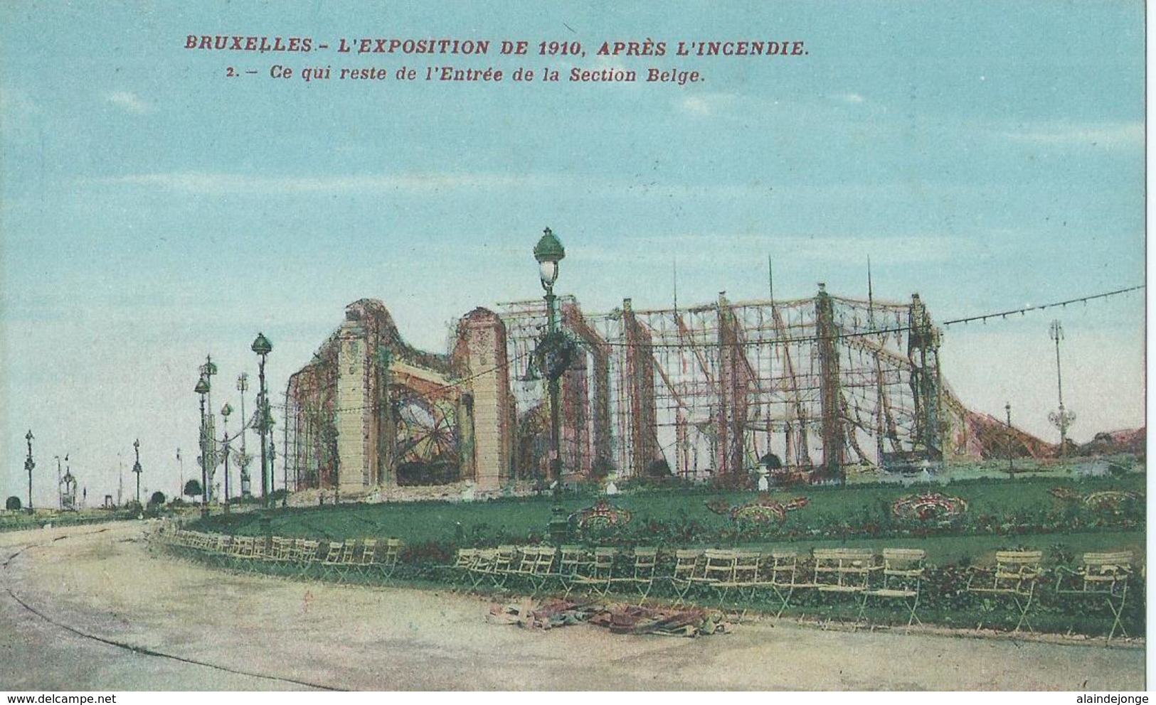 Brussel - Bruxelles - 2 - L'Exposition De 1910 Après L'incendie - Ce Qui Reste De L'Entrée De La Section Belge - Expositions Universelles