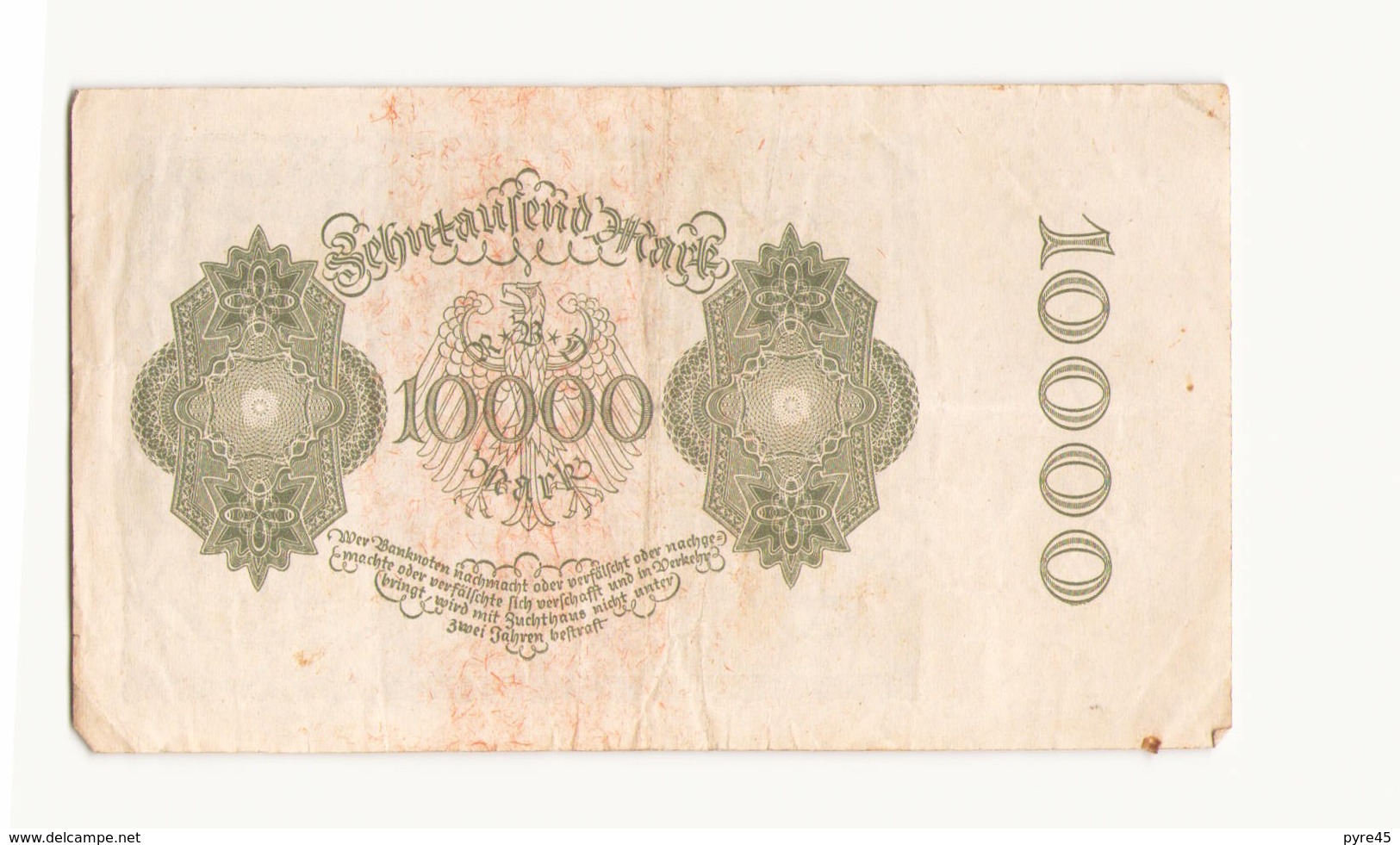 Allemagne Billet 10000 Mark 1922, ( Pliures, Déchirures, Rousseurs Taches  ) - 10000 Mark