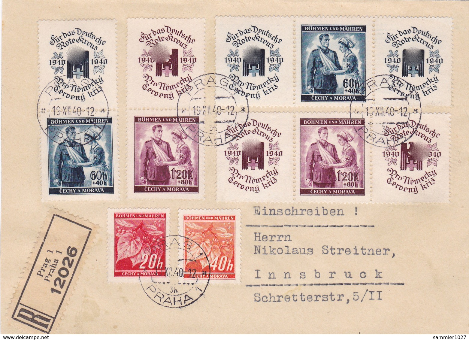 Böhmen Und Mähren Sammlerbrief Aus Prag 1940 - Lettres & Documents