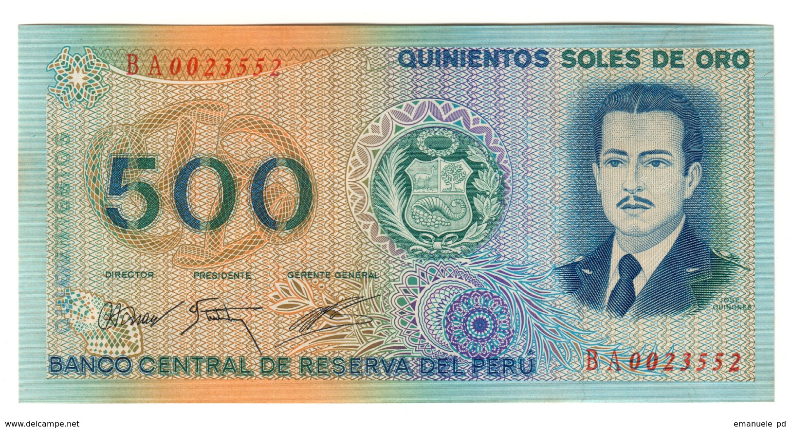 Peru 500 Soles 22/07/1976 AUNC - Peru