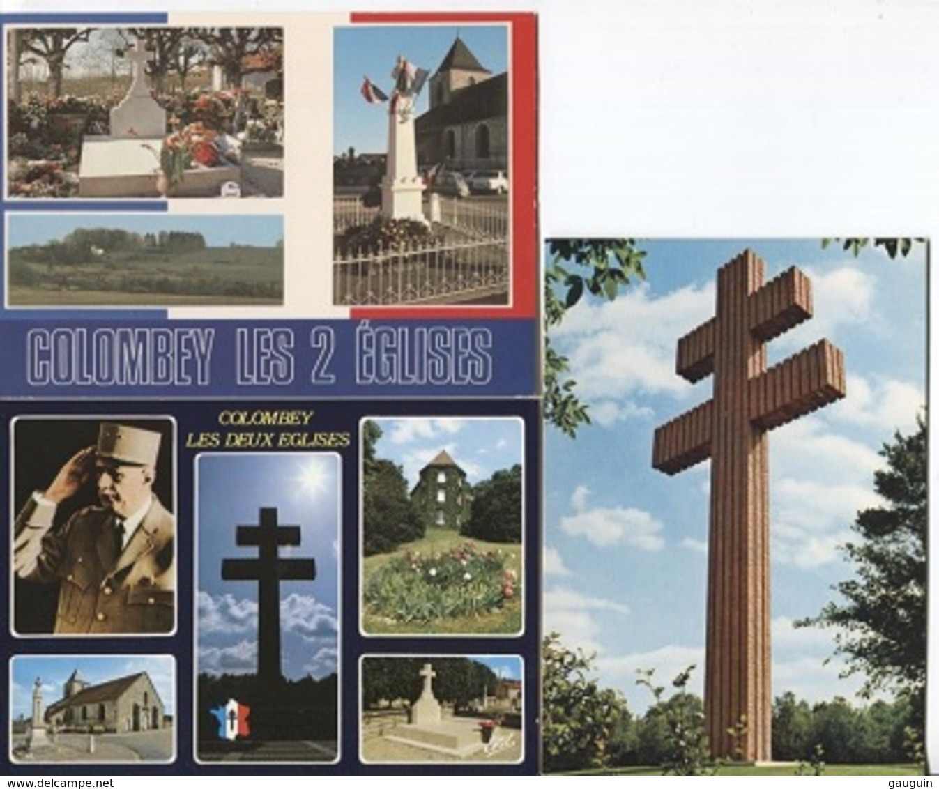 CPM - GENERAL De GAULLE - COLOMBEY LES 2 EGLISES.... Lot De 3 Cartes - People