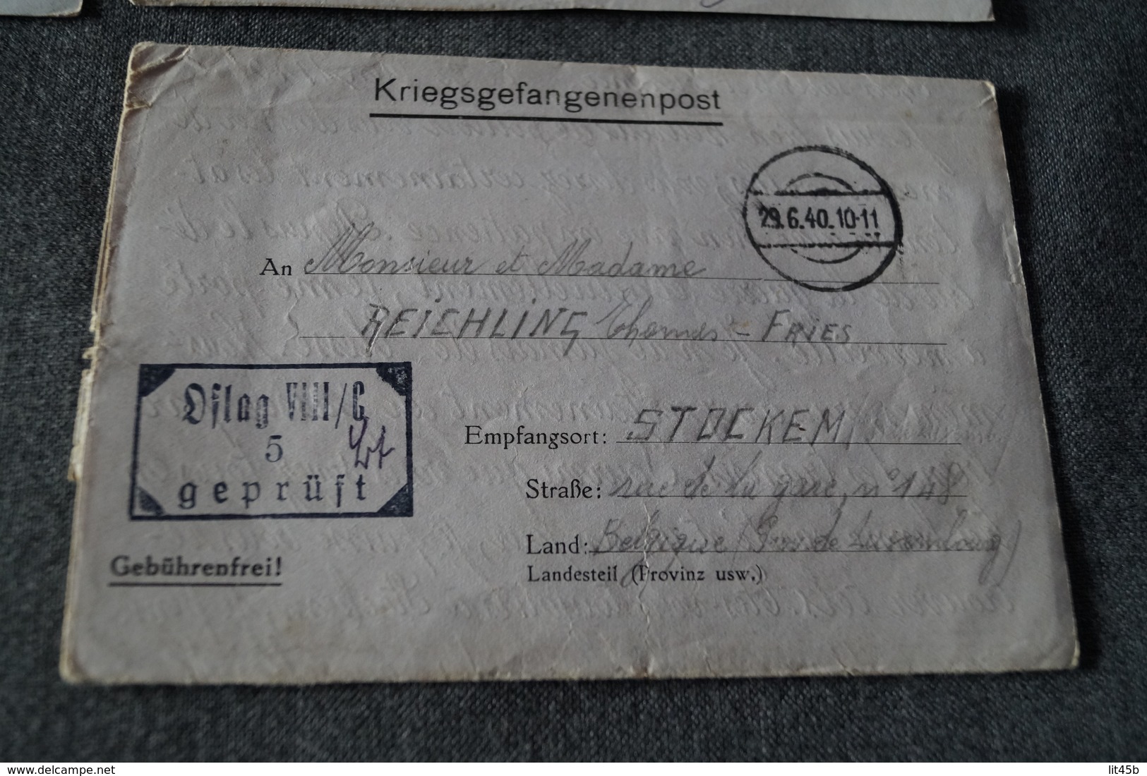 Superbe Lot De 6 Courriers Originaux Du Camp STALAG,prisonniers En Allemagne - 1939-45