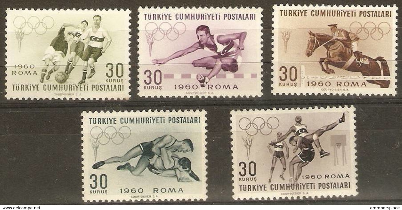 Turkey - 1960 Olympics MNH **    SG 1911-5 - Ungebraucht