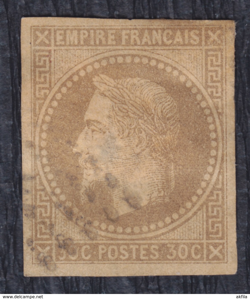 France 1869 Definitive - Napoleon III With Laurel Wreath, Value 30 C, Used (o) Michel 29 U - Napoléon III