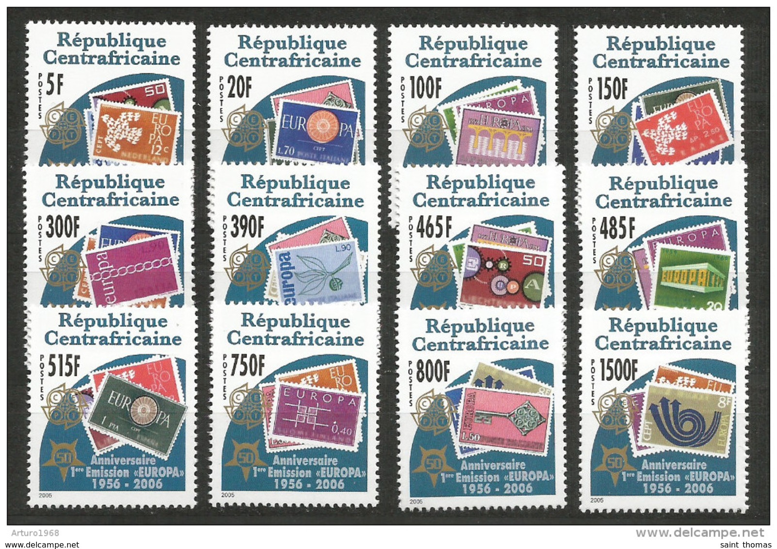 République Centrafricaine / Central African Republic - Série Complète Dentelés - MNH / ** Europa 1956-2006 - Central African Republic