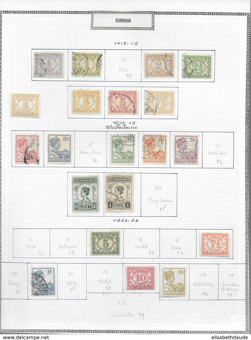 SURINAM - JOLIE COLLECTION */OBLITERES  MH/Used Sur 11 FA - COTE YVERT = ENV. 900/1000 EUR. - Surinam ... - 1975