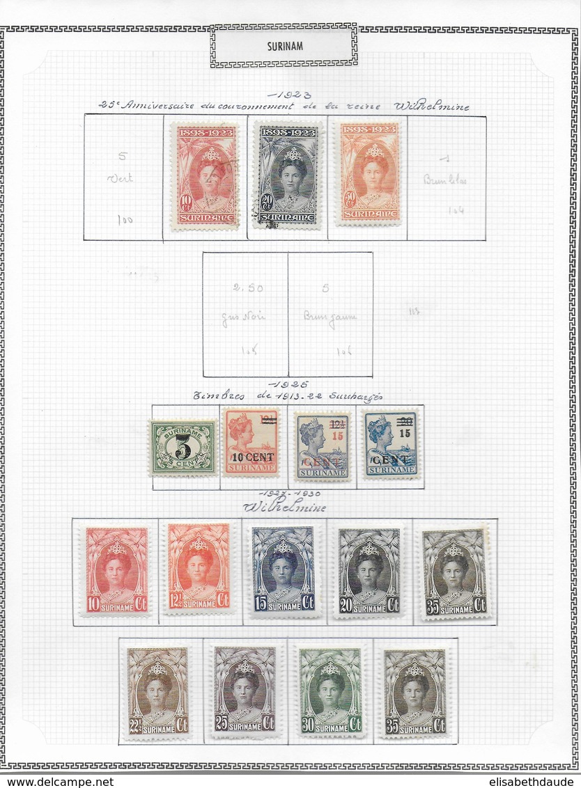 SURINAM - JOLIE COLLECTION */OBLITERES  MH/Used Sur 11 FA - COTE YVERT = ENV. 900/1000 EUR. - Suriname ... - 1975