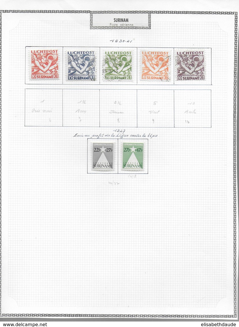 SURINAM - JOLIE COLLECTION */OBLITERES  MH/Used sur 11 FA - COTE YVERT = ENV. 900/1000 EUR.