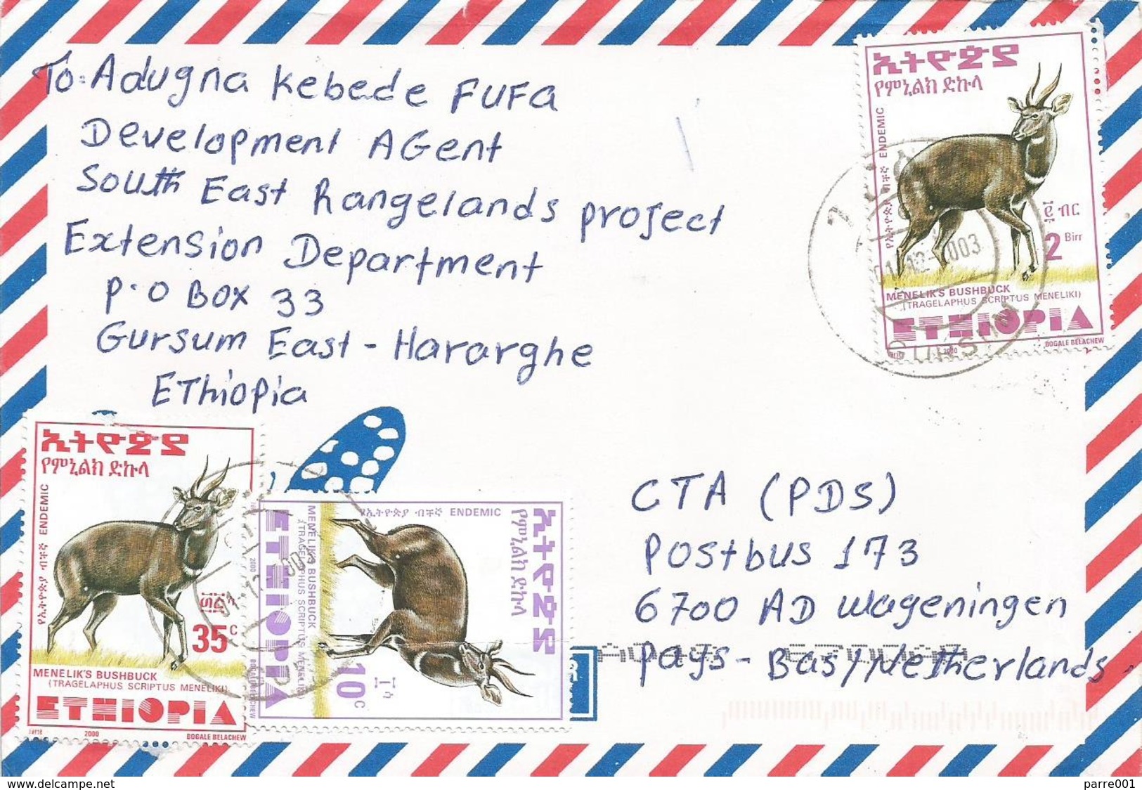 Ethiopia 2003 Gursum Bushbuck Cover - Ethiopië