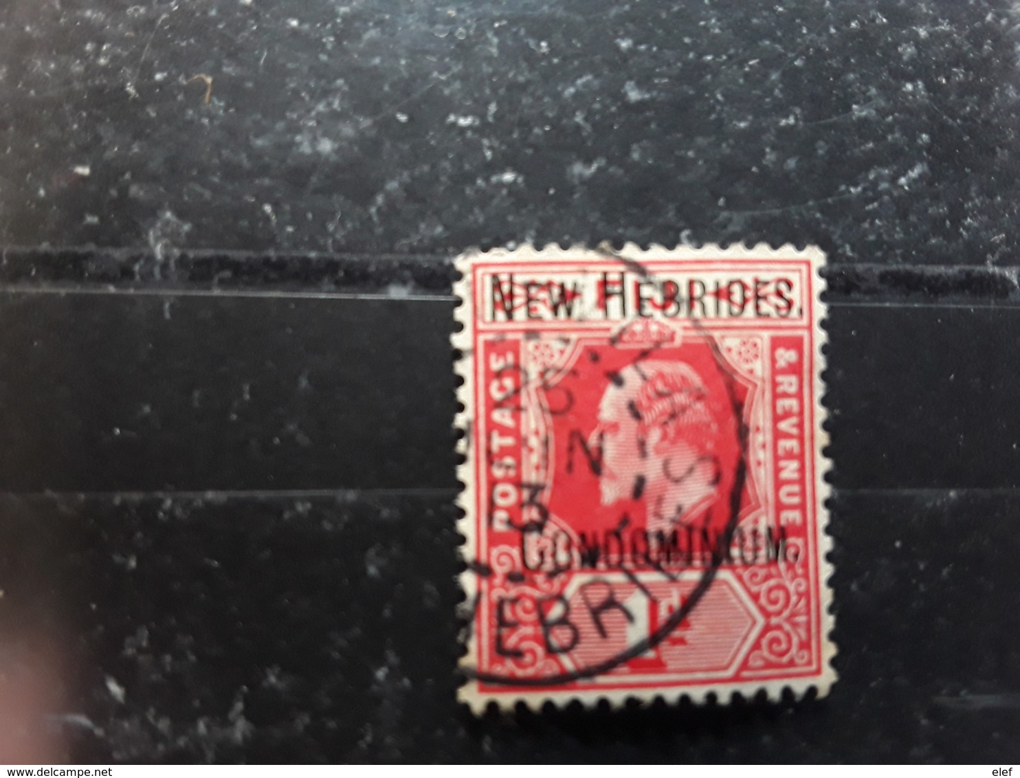 NEW NOUVELLES HEBRIDES, 1908, Edward VII,  Yvert No 13, 1 Penny Rouge    Obl  PORT VILA ,TB - Used Stamps