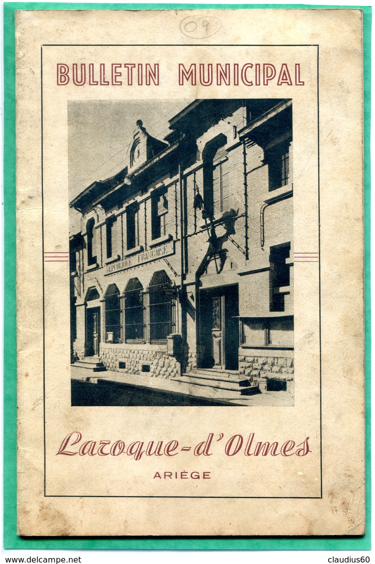 09  .Bulletin  Municipal  De LAROQUE - D ' OLMES  .  1953 - Unclassified