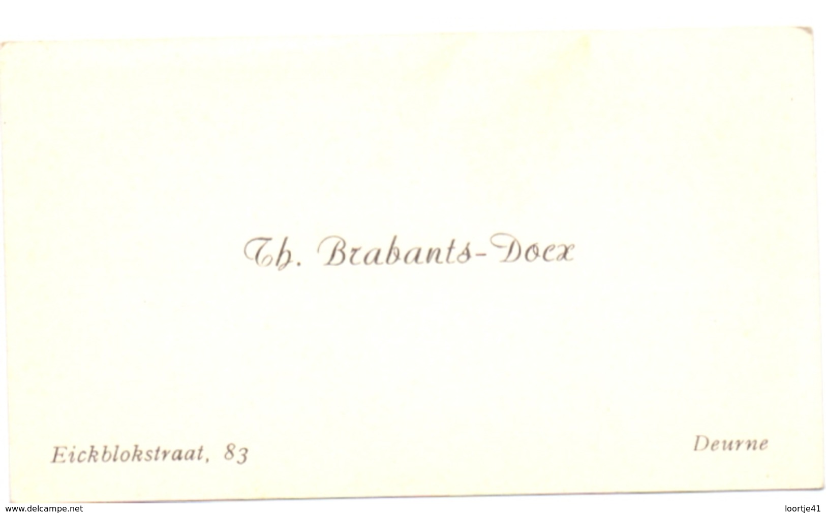 Visitekaartje - Carte Visite - Th. Brabants - Docx - Deurne - Visiting Cards
