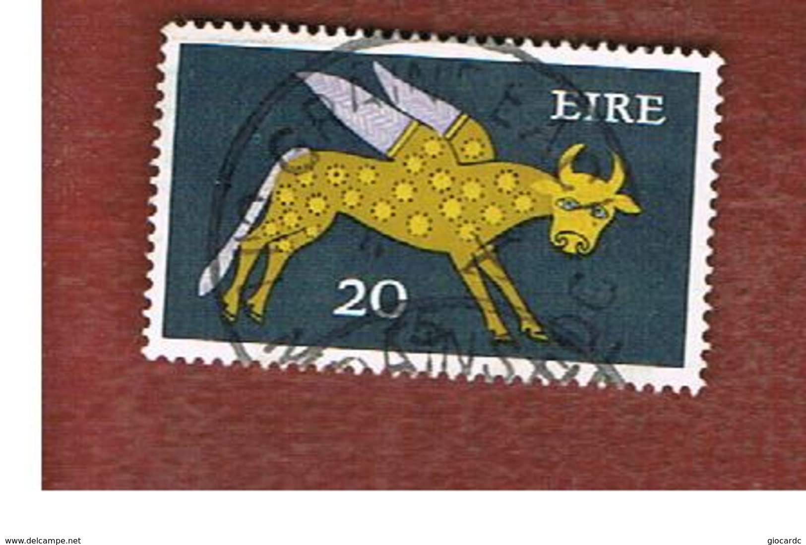 IRLANDA (IRELAND) -  SG 300  -    1971  STILYZED WINGED OX 20   - USED - Usati