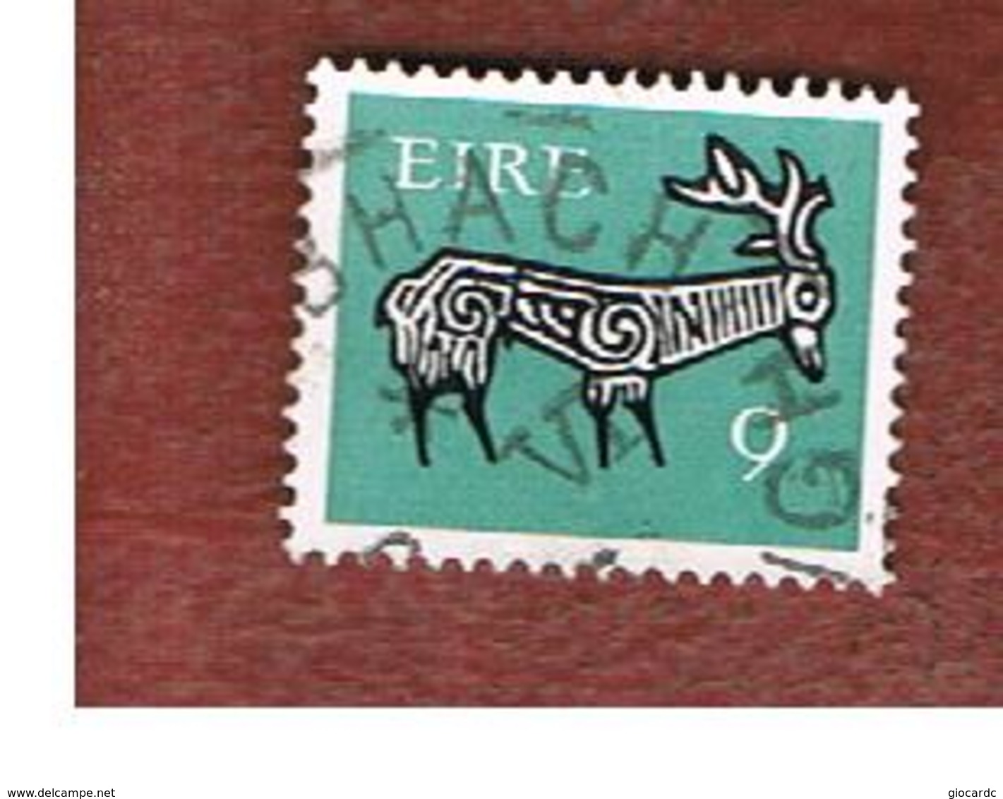 IRLANDA (IRELAND) -  SG 351  -    1974  STILYZED STAG 9   - USED - Used Stamps
