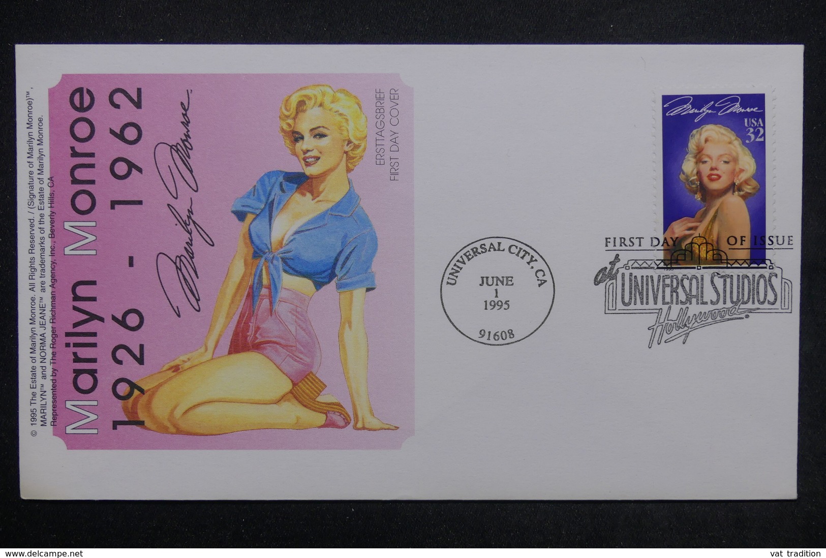 ETATS UNIS - Enveloppe FDC 1995 -  Marilyn Monroe - L 24158 - 1991-2000