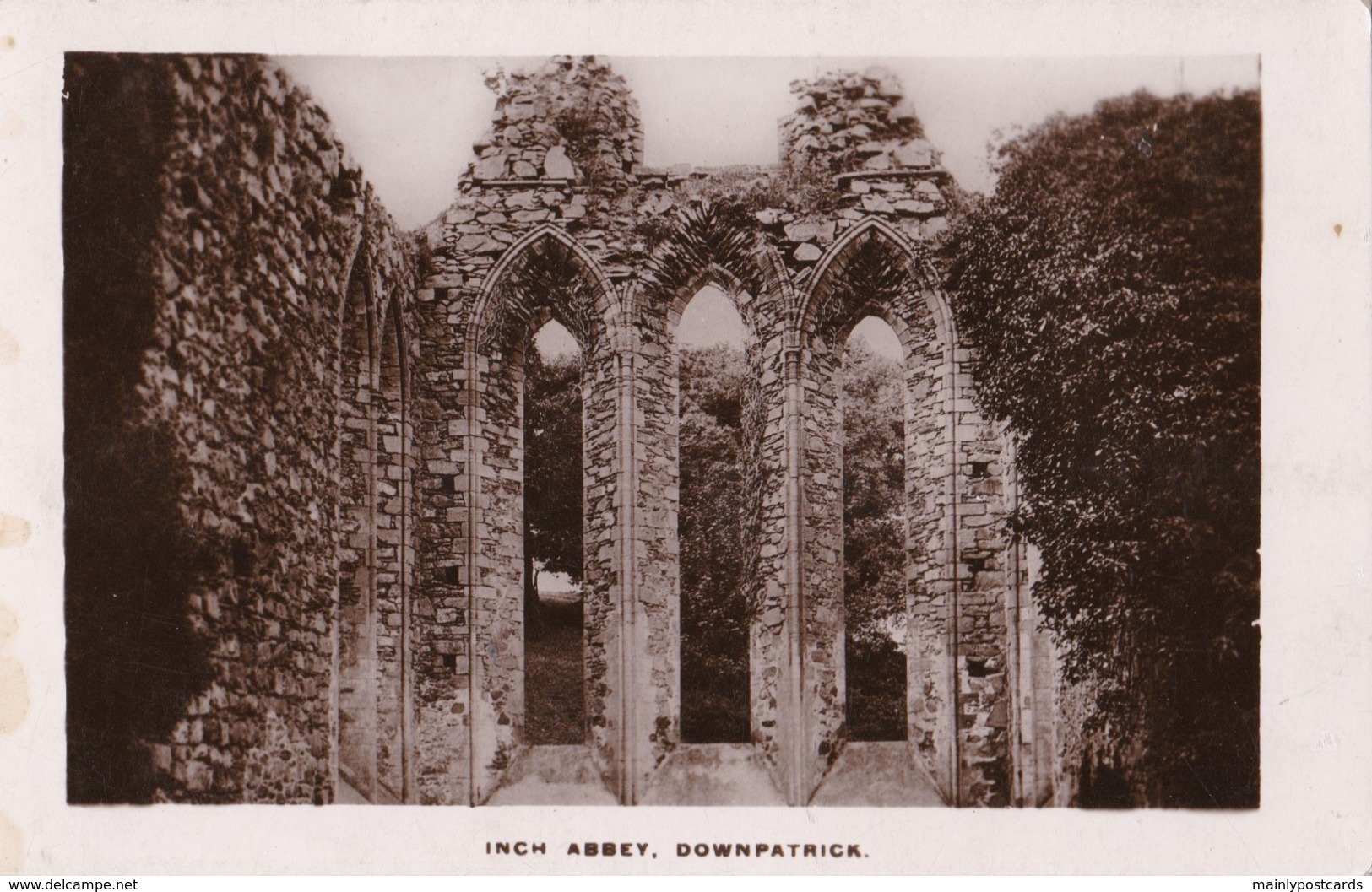 AS27 Inch Abbey, Downpatrick - RPPC - Down