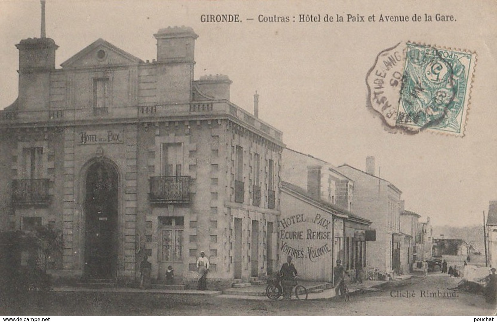 Y26- 33) COUTRAS (GIRONDE) HOTEL DE LA PAIX ET AVENUE DE LA GARE - (ANIMEE) - Autres & Non Classés