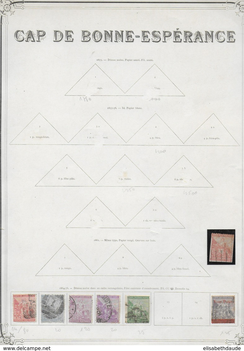 CAPE OF GOOD HOPE - COLLECTION */OBLITERES MH/Used Sur 4 FA - COTE NON FAITE - Cape Of Good Hope (1853-1904)