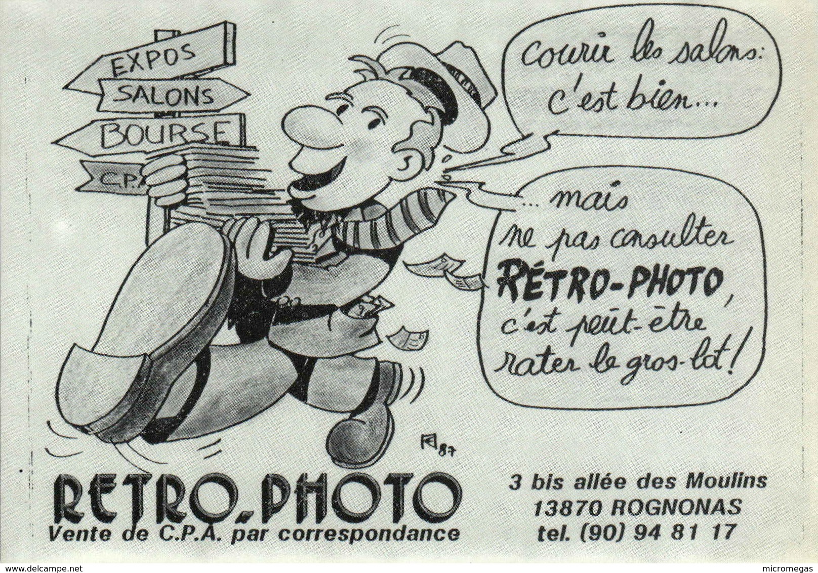 Rognonas - Retro-Photo - Vente De C.P.A. Par Correspondance - Bourses & Salons De Collections