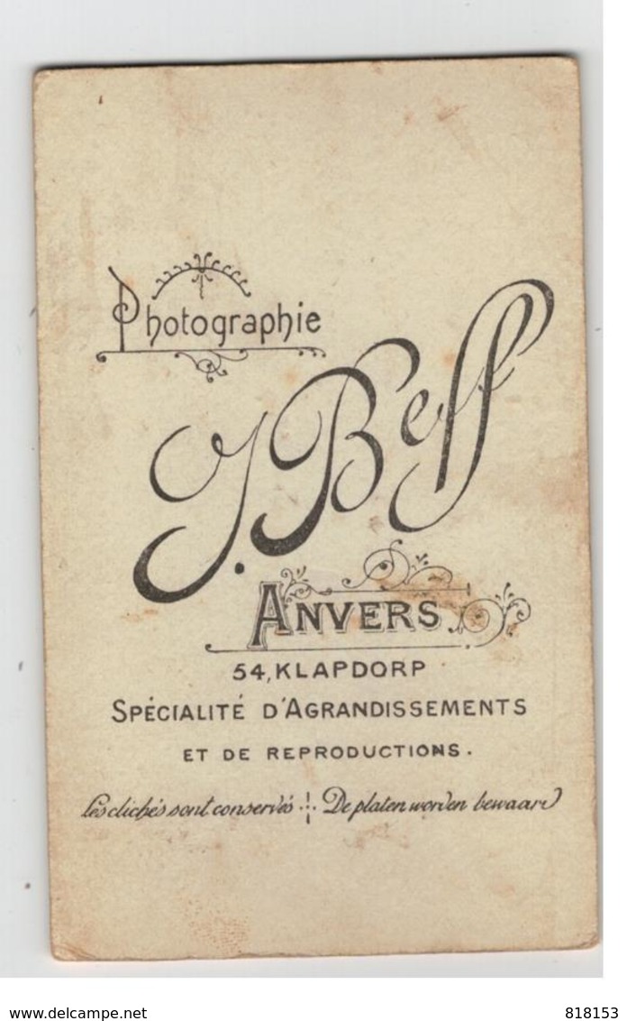 Fotograaf J.Beff  ANVERS Kindje  Foto Op Hard Karton 10,5x6,5cm - Photographie