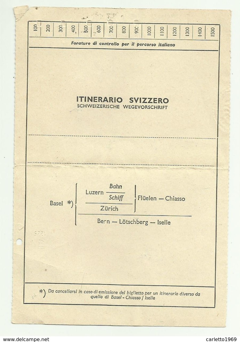 BIGLIETTO TRENO MUNCHEN FIRENZE 22 DICEMBRE 1959 - Europe