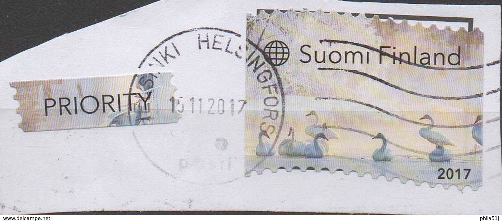 FINLANDE  2017 __  N°2464 __OBL VOIR SCAN  (Fragment) - Gebruikt