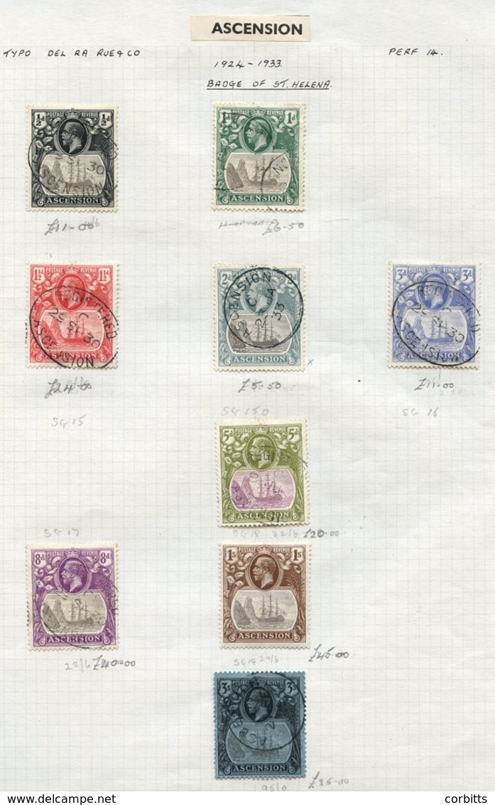 BRITISH COMMONWEALTH M & U Collection On Leaves, Mainly Part Sets Or Odds, Ranges Incl. Ascension, Brunei, Burma, Barbad - Autres & Non Classés