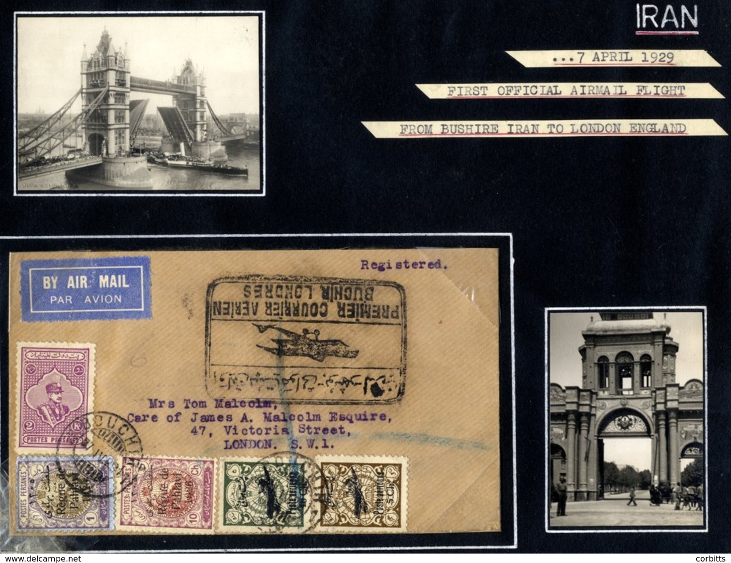 AIRMAILS NEAR EAST Group Of Fifteen Flown Covers, Various Routes & Stages Incl. 1920 Karachi - Bombay, 1923 Baghdad - Ca - Autres & Non Classés