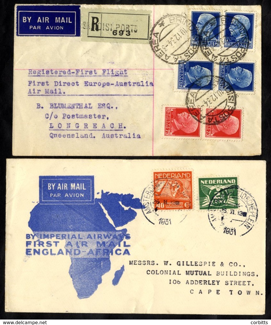 IMPERIAL AIRWAYS First Flight Covers, Netherlands 1931 Feb 26th Acceptance For London - Mwanza Official Cover, Italy 193 - Sonstige & Ohne Zuordnung