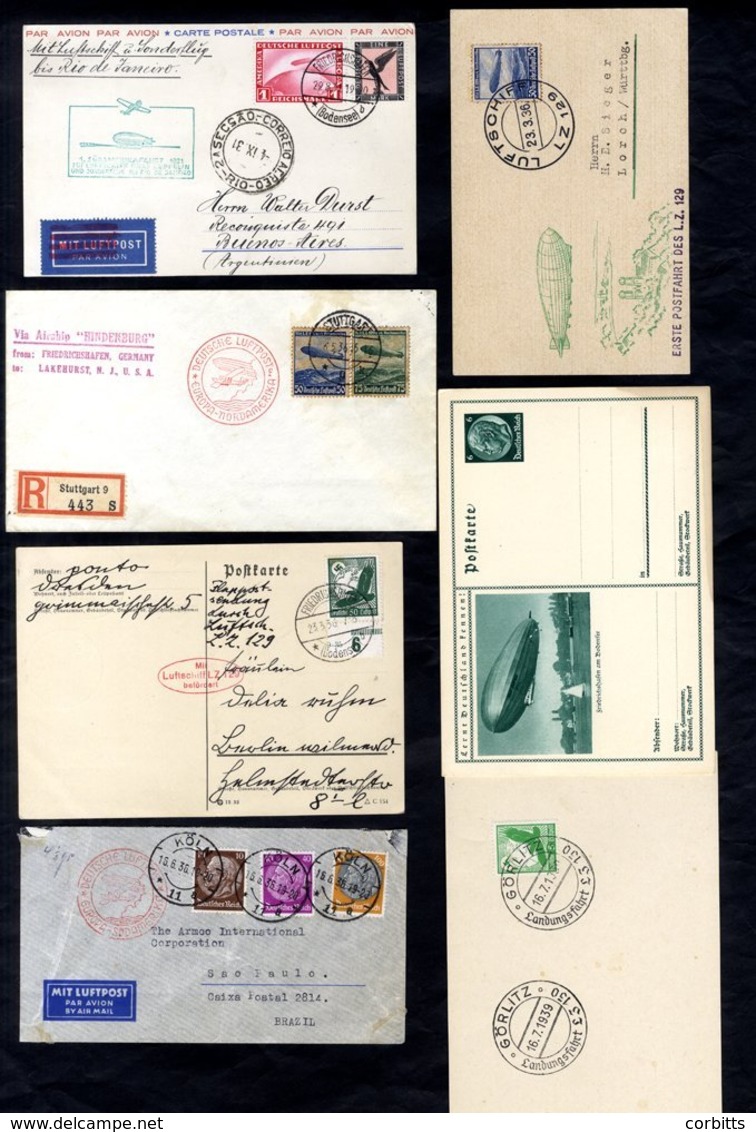 1931-39 Selection Of Zeppelin & Other Flown Covers Incl. 1931 First South America Flights & Later LZ 129, Hindenburg & G - Autres & Non Classés