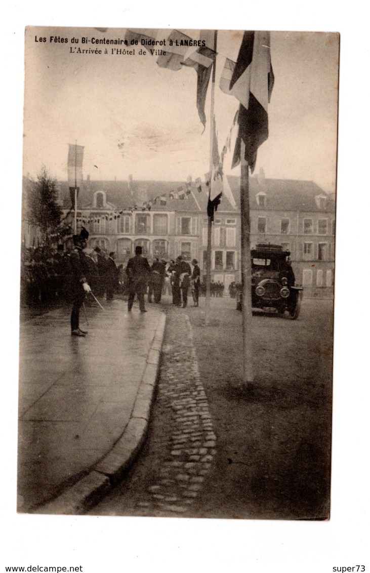 CPA 52 - Fêtes Du Bi-centenaire De Diderot à Langres - L'arrivée à L'hôtel De Ville - Langres