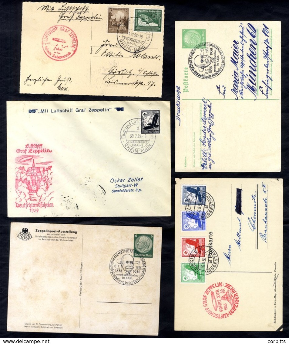 1936-39 Selection Of Cards & Covers With Various Frankings Incl. Winter Help Set. Flights Incl. 1936 Leipzig And Later S - Sonstige & Ohne Zuordnung