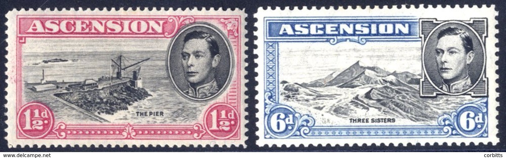 1949 1½d Black & Rose Carmine P.14, M Example With Davit Flaws, SG.40da, 6d Black & Blue P.13, M Example (tiny Tones) Wi - Autres & Non Classés