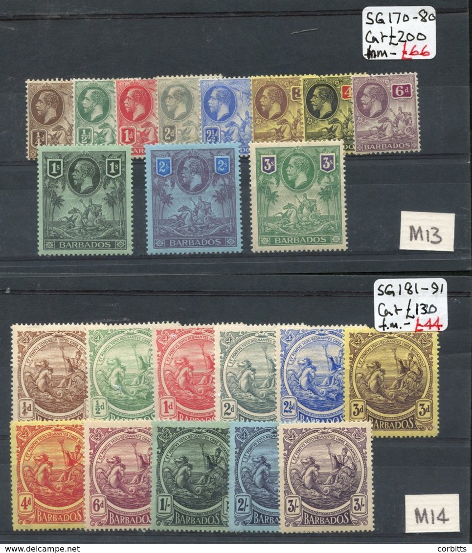 1912 MCCA Set & 1916-19 MCCA Set M SG.170/80 & 181/191. (22) Cat. £365. - Sonstige & Ohne Zuordnung