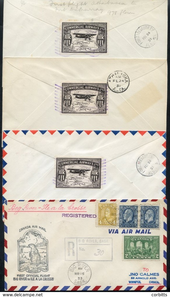 First Flight Covers (40) Incl. Three Commercial Airways And One With Cherry Red Airline Labels, A Number With Coil Stamp - Autres & Non Classés