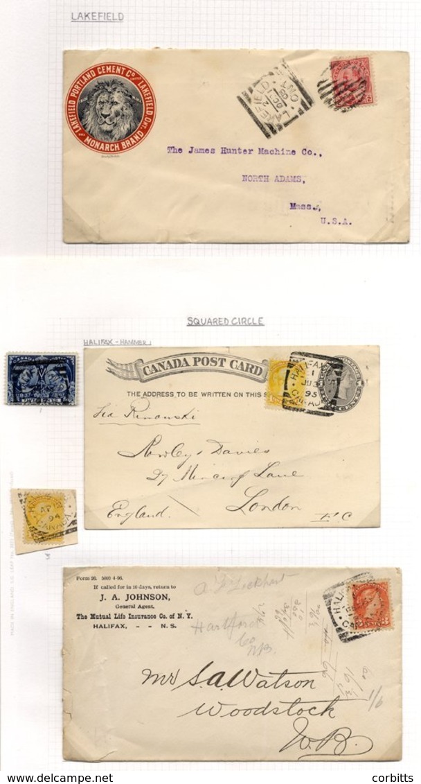 Collection Of Squared Circle Cancellations, Mainly Victorian (41 Covers + A Number Of Stamps Off Cover) Mounted & Partia - Autres & Non Classés