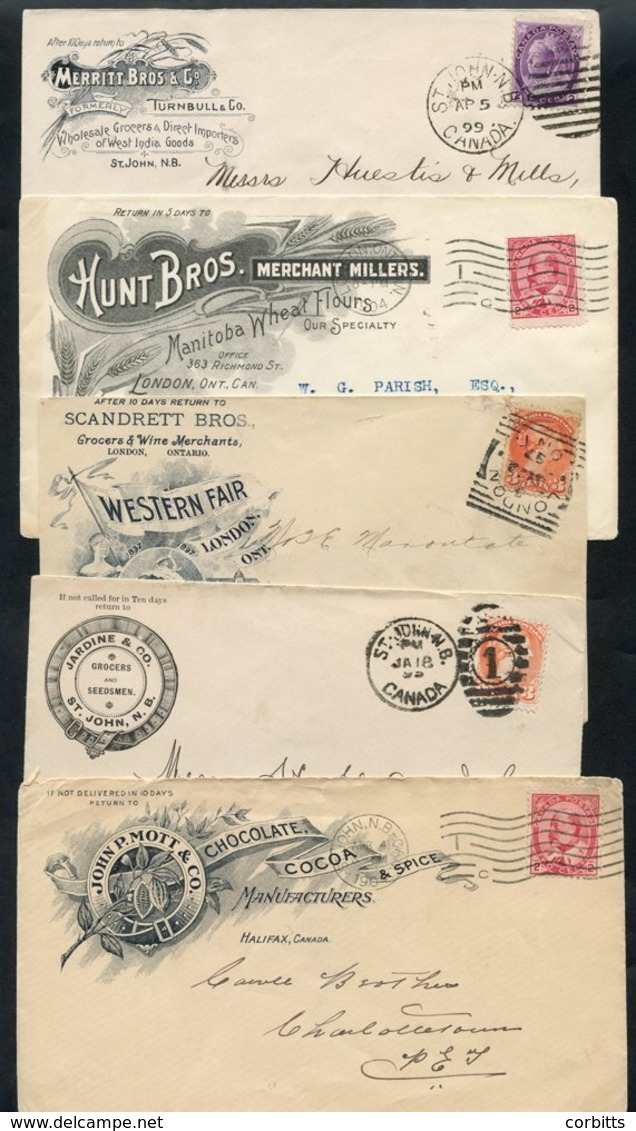 1890's-1934 Advertising Envelopes (9) All Regarding General Merchants And Their Produce Incl. Honey, Grain, 'Japanese Gr - Sonstige & Ohne Zuordnung