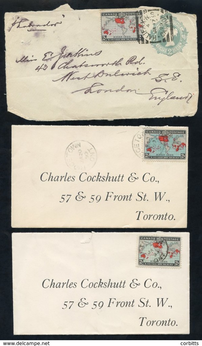 1898 Imperial Penny Postage Covers (5) And A Front With The Different Shades Of The Printing, Four Used In 1899, The Oth - Sonstige & Ohne Zuordnung