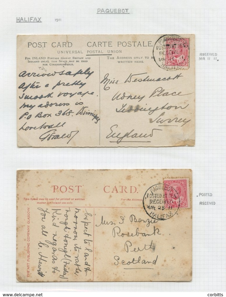 1911-59 Small Accumulation Of Covers That Have Been Mailed On Board Ships, All With Either British Or Canadian Stamps, V - Sonstige & Ohne Zuordnung