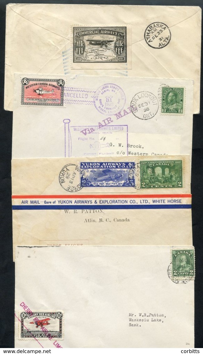 1928-31 Airmail Covers (4), Three First Flights, Western Canada Airways DEC.31.1928 Sioux Lookout To Pickle Lake, Yukon  - Sonstige & Ohne Zuordnung