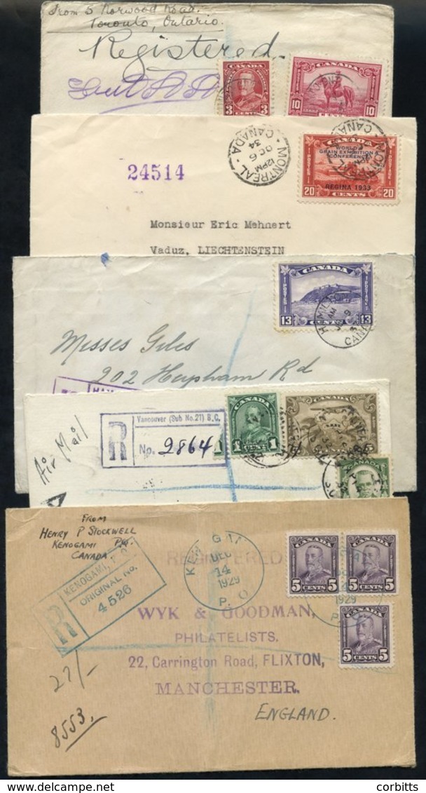 1929-43 Covers (11), All Either Registered Or Airmail, Three Censored. Destinations Incl. UK, Jamaica, Egypt, Liechtenst - Sonstige & Ohne Zuordnung