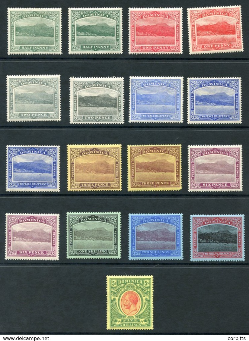 1908-20 MCCA Set, Fine M Incl. Extra Shades Of ½d, 1d, 2d, 2½d, 3d, 6d Shades, SG.47/54. (17) Cat. £167 - Sonstige & Ohne Zuordnung