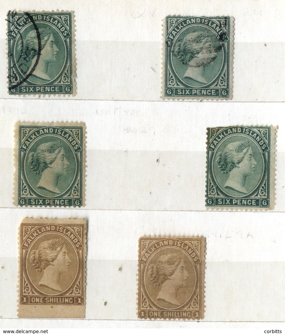 Small Stock Book Containing QV To 1s M & U Incl. 1878 6d & 1s, 1883-1902 ½d (5), 1d (21), 2½d (12), 6d (6), 9d (4), 1s ( - Sonstige & Ohne Zuordnung