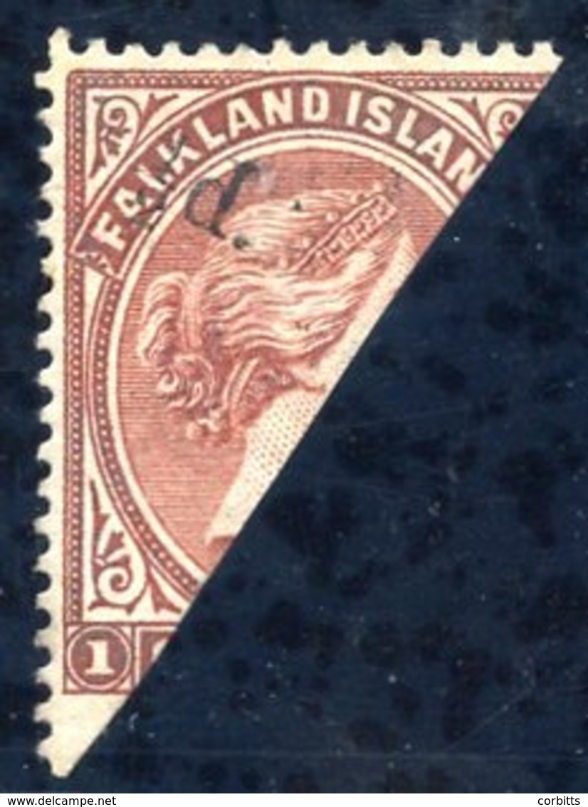 1891 ½d On Half Of 1d Brownish Claret Bisected Mint, SG.13. (1) Cat. £600. - Sonstige & Ohne Zuordnung