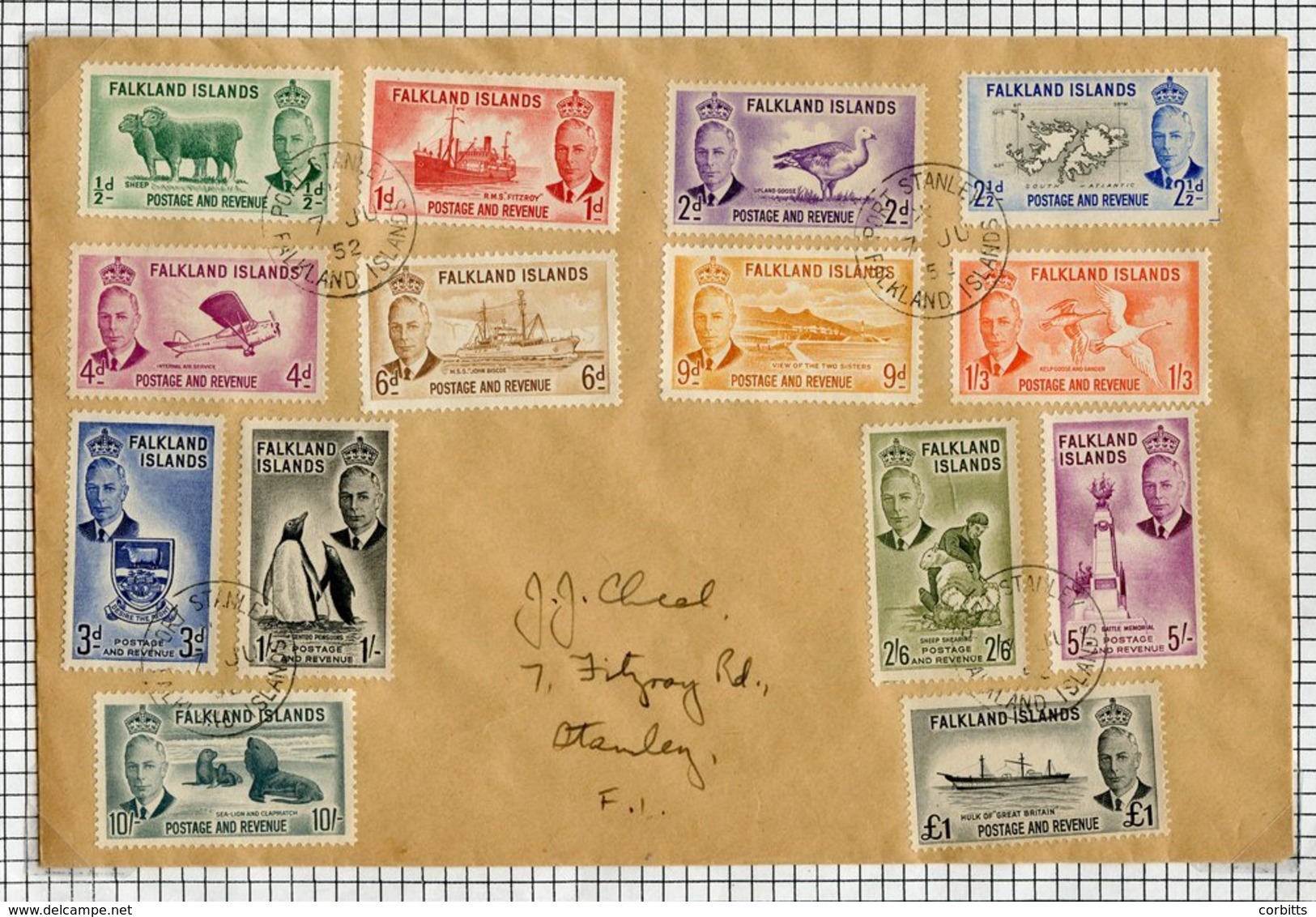 1947 Reg Airmail Cover To Chorley, Lancs, Franked 3d Victory Single + Block Of Four & 1/3d Defin, Tied P.S C.d.s's, Smal - Autres & Non Classés