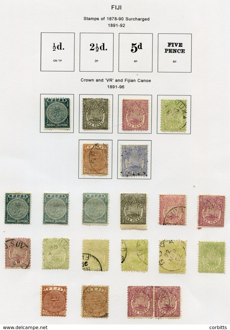 1876-2000 M & U Collection On Leaves Incl. 1878-99 1d, 2d, 4d, 1s U, 4d On 1d Mauve U, 1891-98 ½d, 1d Black M, 1d Mauve, - Autres & Non Classés